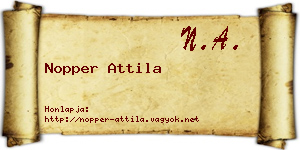 Nopper Attila névjegykártya